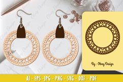 Mandala Earring Lasercut Product Image 1