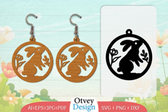 Earring Rabbit Lasercut | Happy Easter Lasercut Product Image 1
