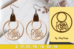 Flowers Earrings Laser Cut Product Image 1