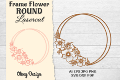 Frame Flower Round Lasercut BUNDLES Product Image 3