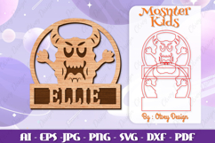 Cute Monster Name Sign Lasercut BUNDLES Product Image 8