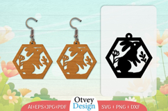 Earring Rabbit Lasercut | Happy Easter Lasercut BUNDLES 12 Product Image 8