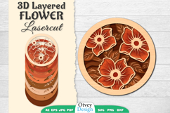 Flower 3D layered Lasercut Product Image 1