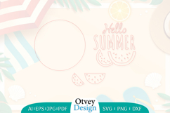 Summer Welcome Sign Lasercut | Summer Round Door Hanger Product Image 2