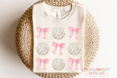 Coquette Volleyball Pink Bow PNG Sublimation Design Product Image 2