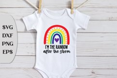 I'm The Rainbow After The Storm, Rainbow Baby Svg, IVF svg Product Image 1