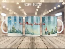 Christmas Mug Wrap 11 oz and 15 oz | Gingerbread Png Product Image 2