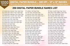 Digital Paper Bundle | Pattern Bundle | Scrapbook Paper Product Image 10