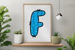 Winter Stripes Alphabet Clipart | Winter letters Png Product Image 8