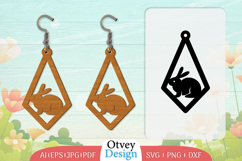 Earring Rabbit Lasercut | Happy Easter Lasercut BUNDLES 12 Product Image 7