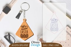 Happy Easter Keychain Lasercut Product Image 1