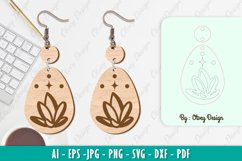 Flowers Earrings Laser Cut Product Image 1