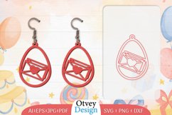 Earrings Valentine Lasercut, Earring Birthday Lasercut Product Image 1
