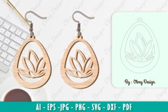 Flowers Earrings Laser Cut Product Image 1