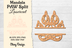 Paw Mandala Split Lasercut BUNDLES Product Image 9