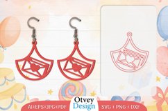 Earrings Valentine Lasercut, Earring Birthday Lasercut Product Image 1
