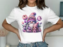 Mother's Day Gnome sublimation png, floral tulip gnome png Product Image 4