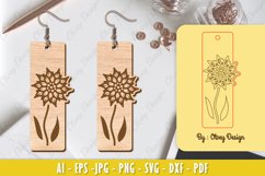 Flowers Earrings Laser Cut Product Image 1