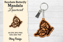 Keychain Butterfly Mandala Lasercut BUNDLES Product Image 9