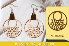 Flowers Earrings Laser Cut Product Image 1