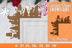 Snowman Door Corner Lasercut Product Image 1