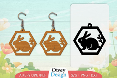 Earring Rabbit Lasercut | Happy Easter Lasercut Product Image 1