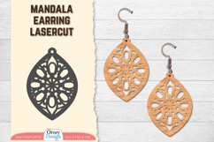 Mandala Earring Lasercut Product Image 1