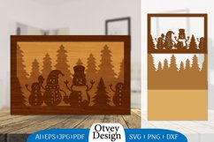 Christmas Snowman Layered Lasercut Product Image 1