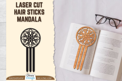 Laser Cut Hair Sticks Mandala BUNDLES Product Image 9