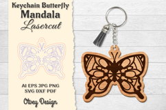 Keychain Butterfly Mandala Lasercut BUNDLES Product Image 9