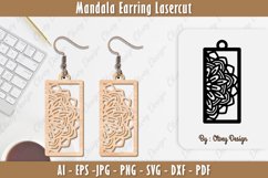 Mandala Earring Lasercut Product Image 1