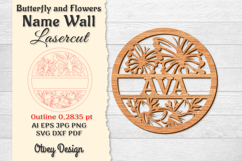 Flower 3DButterfly and Flowers Name Wall Art Sign BUNDLES Product Image 3