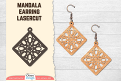 Mandala Earring Lasercut Product Image 1