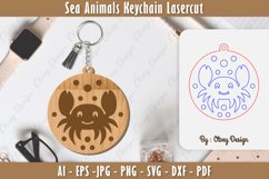 Keychain Sea Animals Lasercut SVG Product Image 1