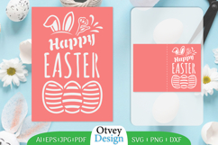 Happy Easter Greeting Card SVG, Easter SVG Papercut Template Product Image 9