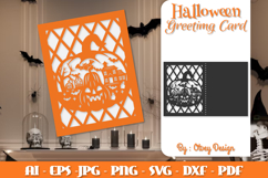 Greeting Card Halloween Pumkin Scene SVG BUNDLES Product Image 3