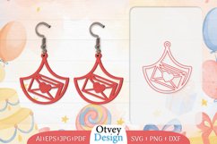 Earrings Valentine Lasercut, Earring Birthday Lasercut Product Image 9