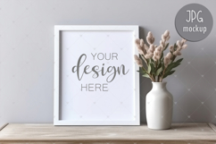 Frame mockup, Minimalist framed canvas wall art mockup Product Image 1