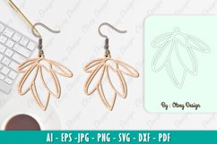 Flowers Earrings Laser Cut Product Image 1
