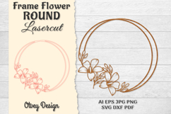 Frame Flower Round Lasercut BUNDLES Product Image 4