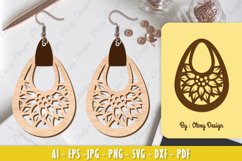 Flowers Earrings Laser Cut Product Image 1
