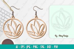 Flowers Earrings Laser Cut Product Image 1