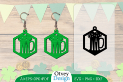St Patrick&#039;s Day Earrings LaserCut File Product Image 1