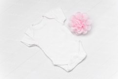 White Baby babysuit mockup JPG 300 dpi, kids mockup Product Image 1