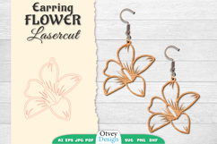 Flowers Earring Laser Cut Product Image 1