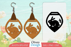 Earring Rabbit Lasercut | Happy Easter Lasercut BUNDLES 12 Product Image 9