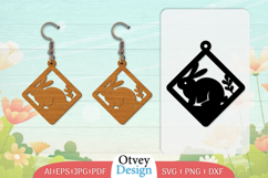 Earring Rabbit Lasercut | Happy Easter Lasercut BUNDLES 12 Product Image 9