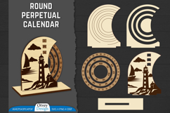 Round Perpetual Calendar Lasercut BUNDLES Product Image 9