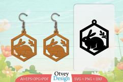 Earring Rabbit Lasercut | Happy Easter Lasercut Product Image 1