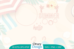 Summer Welcome Sign Lasercut | Summer Round Door Hanger Product Image 2